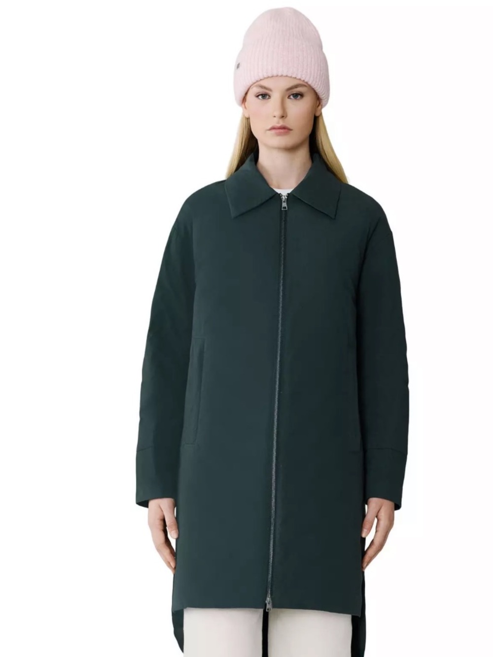 NWT Soia & Kyo Women's Laleh-L Down Coat in Dark Green